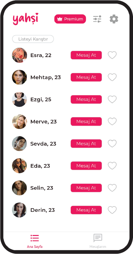 Yahşi Uygulaması Telefon Ekranı